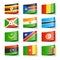 World flags. Africa.