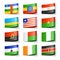 World flags. Africa.
