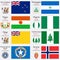 World flags and capitals set 17