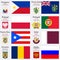 World flags and capitals set 19