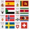 World flags and capitals set 23