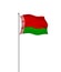 World flags. Country national flag post transparent background. Belarus. Vector illustration.