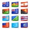 World flags. Oceania.