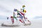 World flags at Salar de Uyuni (Salt Flat), Bolivia