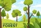 World forestry day on March 21st Illustration to Educate, Love and Protect the Forest in Flat Cartoon Hand Drawn Landing Page
