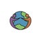 World friend vector icon logo design template illustration