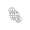 world friendship outline icon. Elements of friendship line icon. Signs, symbols and vectors can be used for web, logo, mobile app