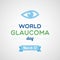 World Glaucoma Day. March 12. Vector illustration, flat design