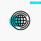 World, Globe, Big, Think turquoise highlight circle point Vector icon