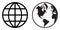 World globe icon clip art