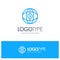 World, Globe, Internet, Dollar Blue Outline Logo Place for Tagline