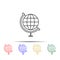 World globe multi color style icon. Simple thin line, outline vector of sciense icons for ui and ux, website or mobile application