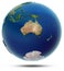 World globe - Oceania