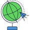 World globe vector earth map icon design