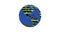 World globe on white background with glitch. IT scam or hack illustration. Cyber attack concept