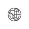 World grid line icon