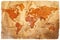 World grunge sepia map