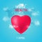 World health day celebrate heart background Free Vector Background design