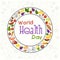 World Health Day concept with healthy food.