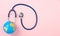 World health day concept, Stethoscope, globe