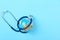 World health day concept, Stethoscope, globe