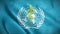 World Health Organization (WHO) flag background realistic waving in the wind 4K video (perfect loop)