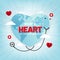 World Heart Day September 29th illustration on isolated background design