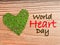 World Heart Day using grass heart concept