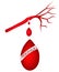 World Hemophilia Day. 17 April. A drop of blood flowing from the artery. Vector illustration