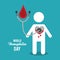 World hemophilia day avatar blood heart stethoscope