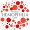 World Hemophilia Day awareness medical poster of blood drops