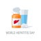 World hepatitis day concept in flat style