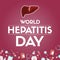 World hepatitis day greeting card