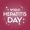 World hepatitis day greeting card