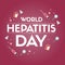 World hepatitis day greeting card