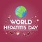 World hepatitis day greeting card