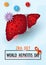 World Hepatitis Day poster campaign in vector design