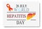 World Hepatitis Day poster campaign in vector design