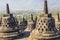 World heritage & the biggest bhuddist temple Borobudur in Yogjakarta in Java, Indonesia