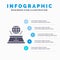 World, Hologram, Imagination, Presentation Solid Icon Infographics 5 Steps Presentation Background