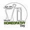 World Homeopathy Day vector illustration