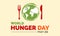 World Hunger Day Food Prevention and awareness Vector Concept. Banner, Poster World Hunger Day Awareness Campaign Template