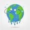 World illustration - global warming / climate change vector gr