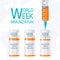 World immunization week concept, flat vector design