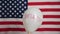 World inflation concept. Balloon with word inflation against usa flag