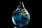 The world inside a drop of water, global water crisis, ecology, water saving AI generated