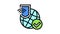 world internet protection color icon animation