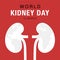 World Kidney Day, concept healthcare banner.