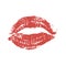 World kiss day. lips pomade imprint