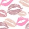 World kiss day. pattern lips pomade